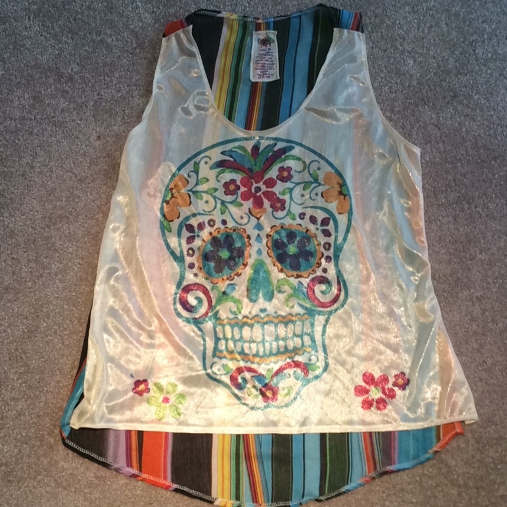 Dia De Los Muertos authentic Mexican tank top
